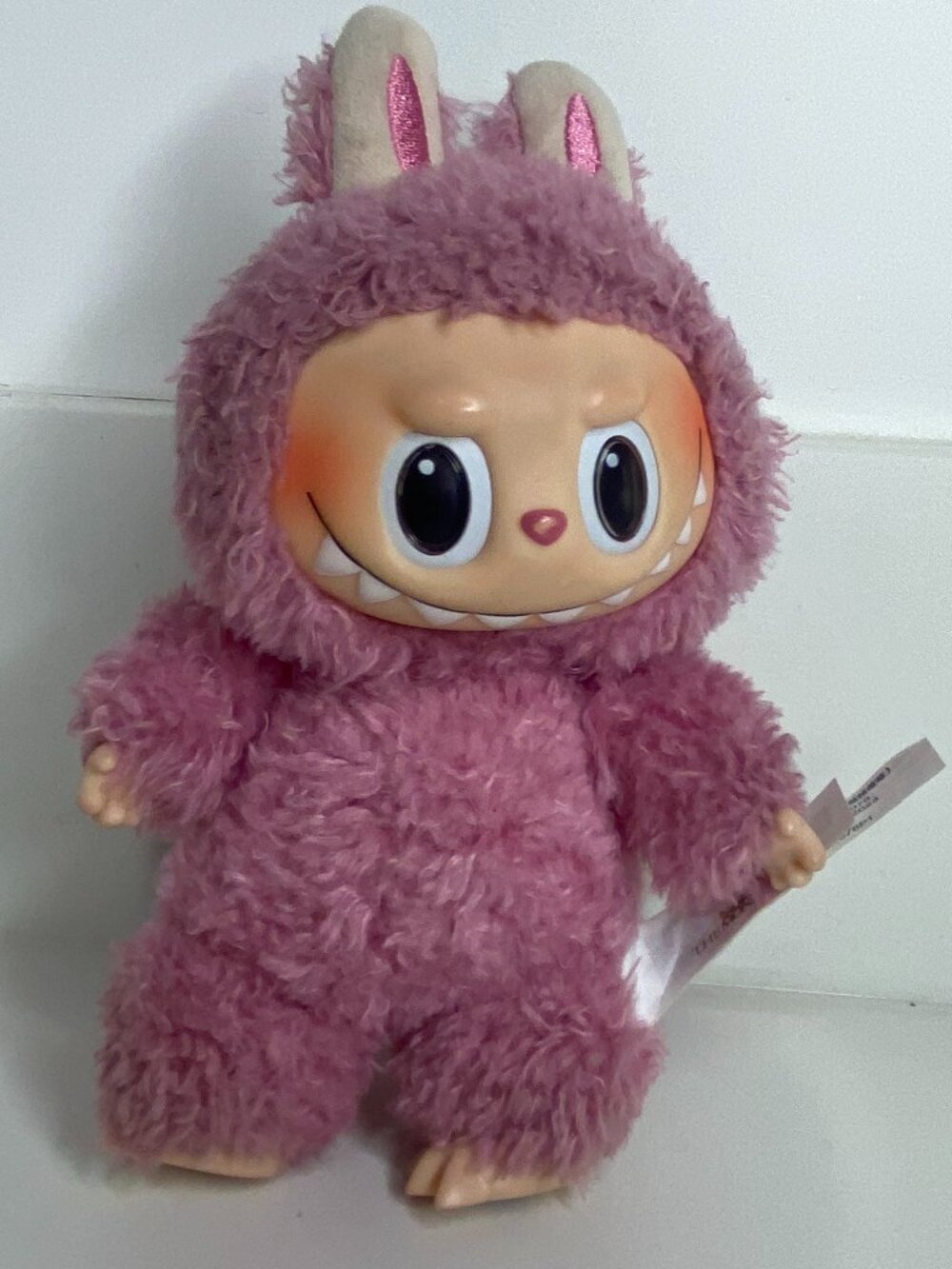 POP MART The Monsters Pink Labubu Plush Keychain With Original Box